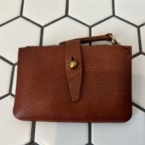 Madewell small leather wallet in brown leather